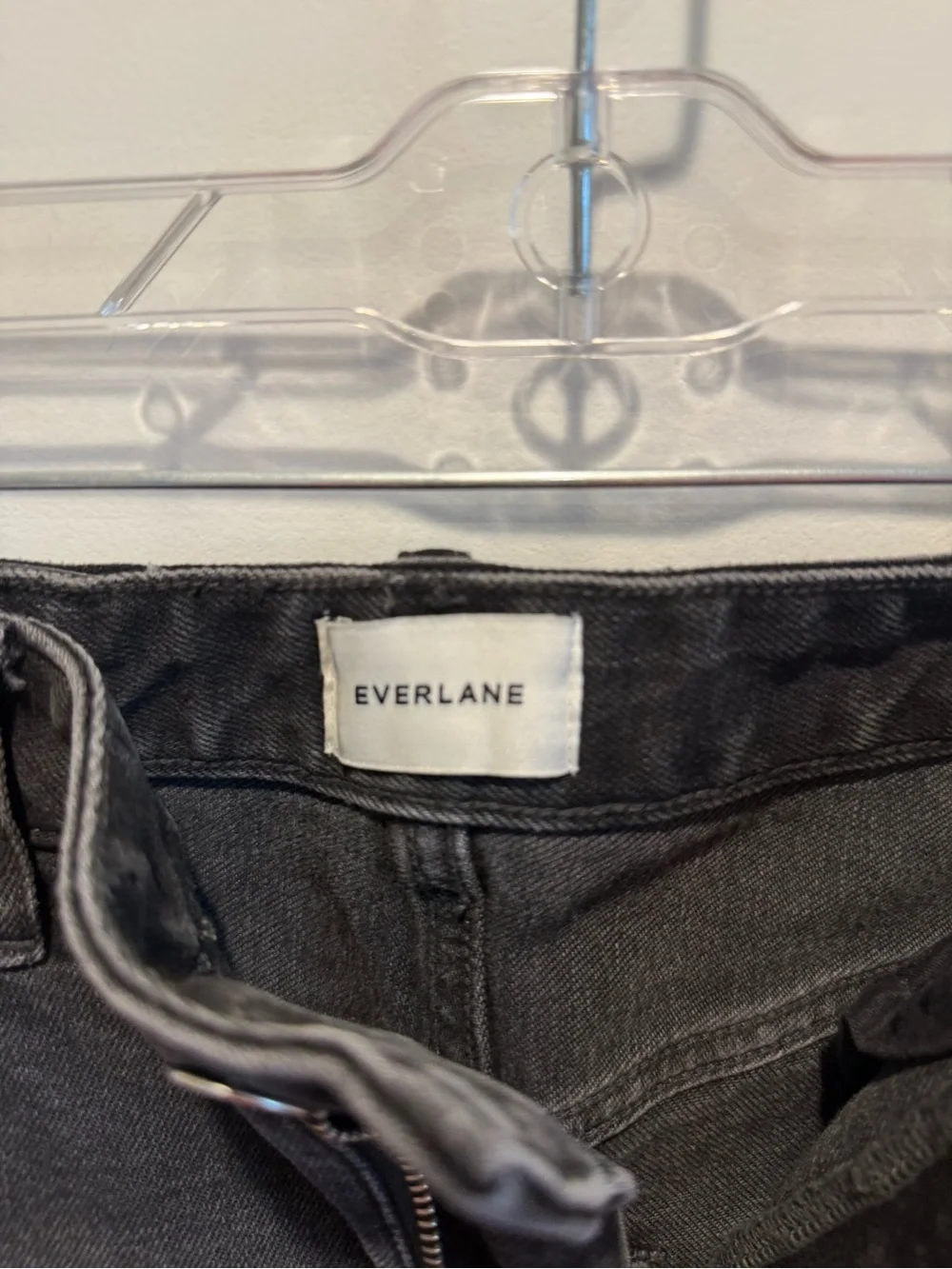 Everlane The Long A-Line Denim Short in Black Women’s Size 28